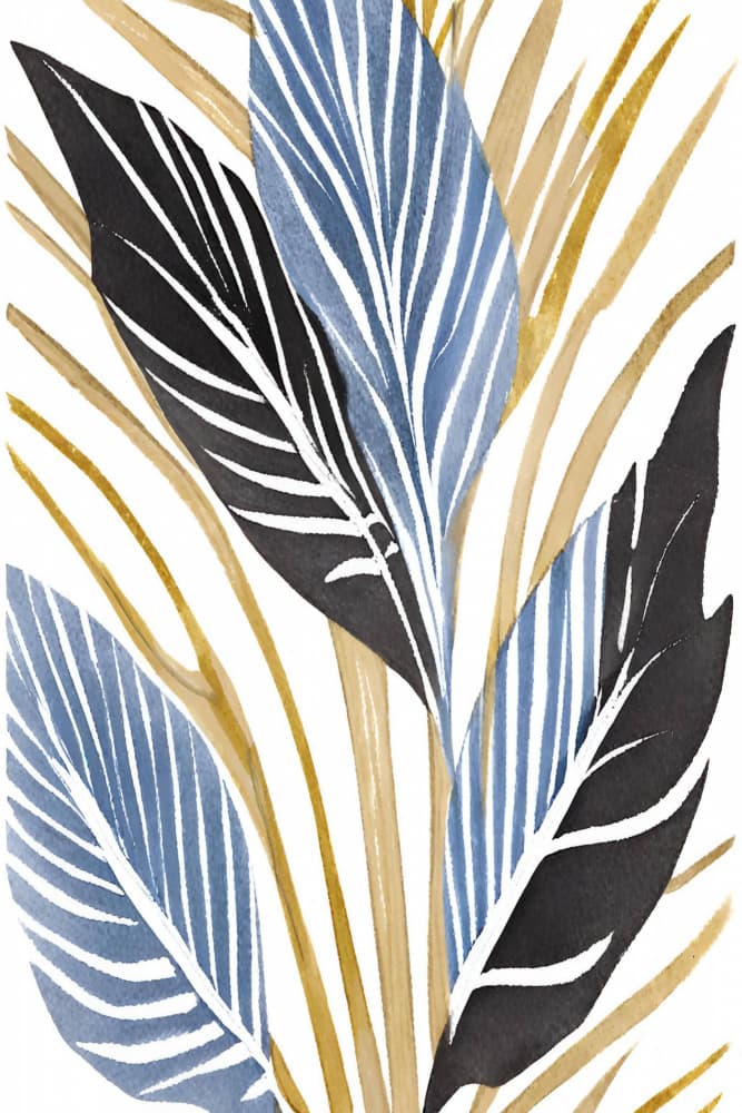 Modern Tropical Fronds by Sally Ann Moss — canvas wall art