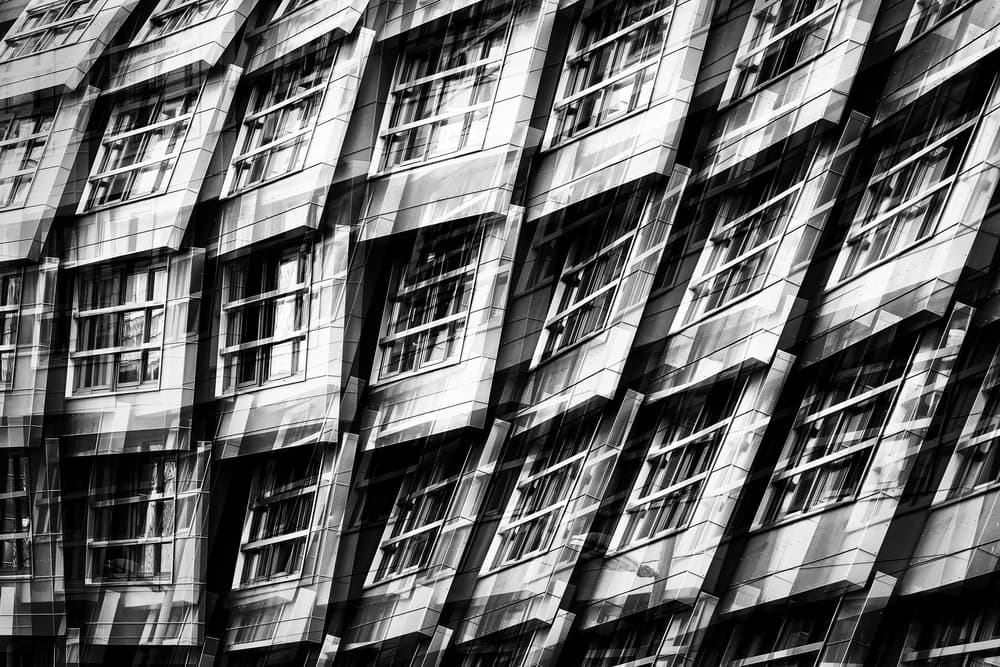 Geometric Building Layers by Hans-Wolfgang Hawerkamp — canvas wall art
