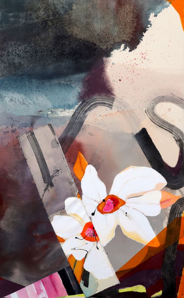 Vibrant Abstract Flowers by POOVI ART — canvas wall art