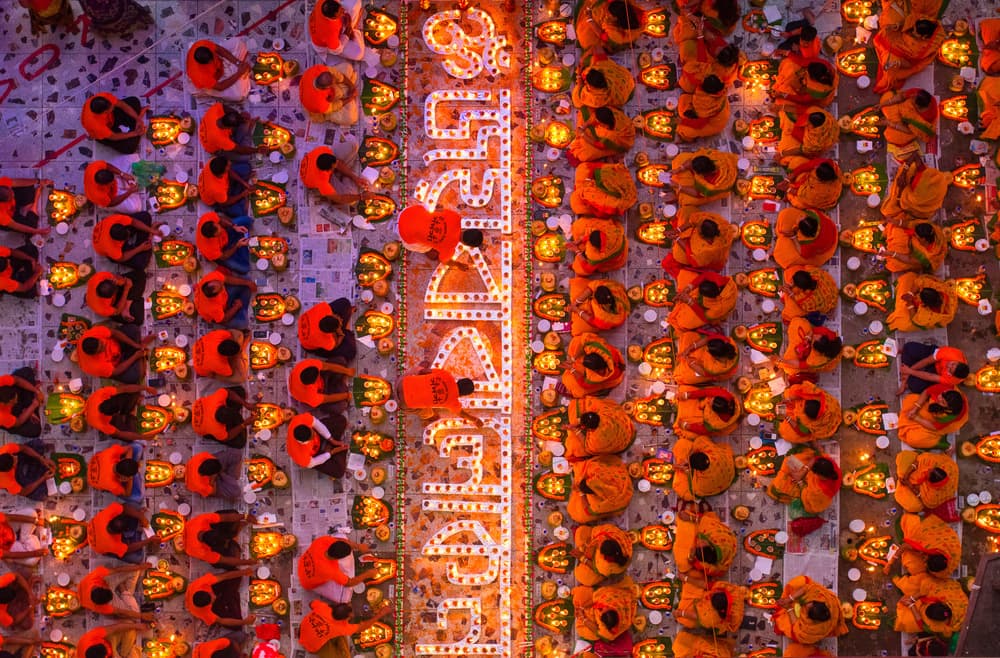 Glowing Festival Celebration by Azim Khan Ronnie — canvas wall art