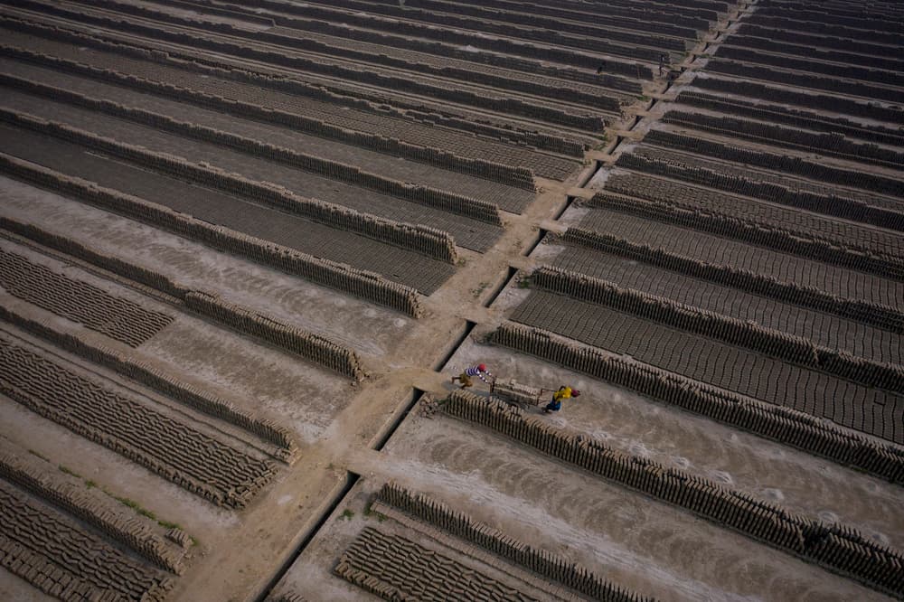 Labor in the Brick Fields by Azim Khan Ronnie — canvas wall art