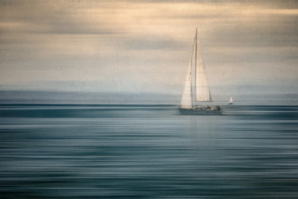 Dreamy Ocean Sailboat by Stephan Rückert — canvas wall art