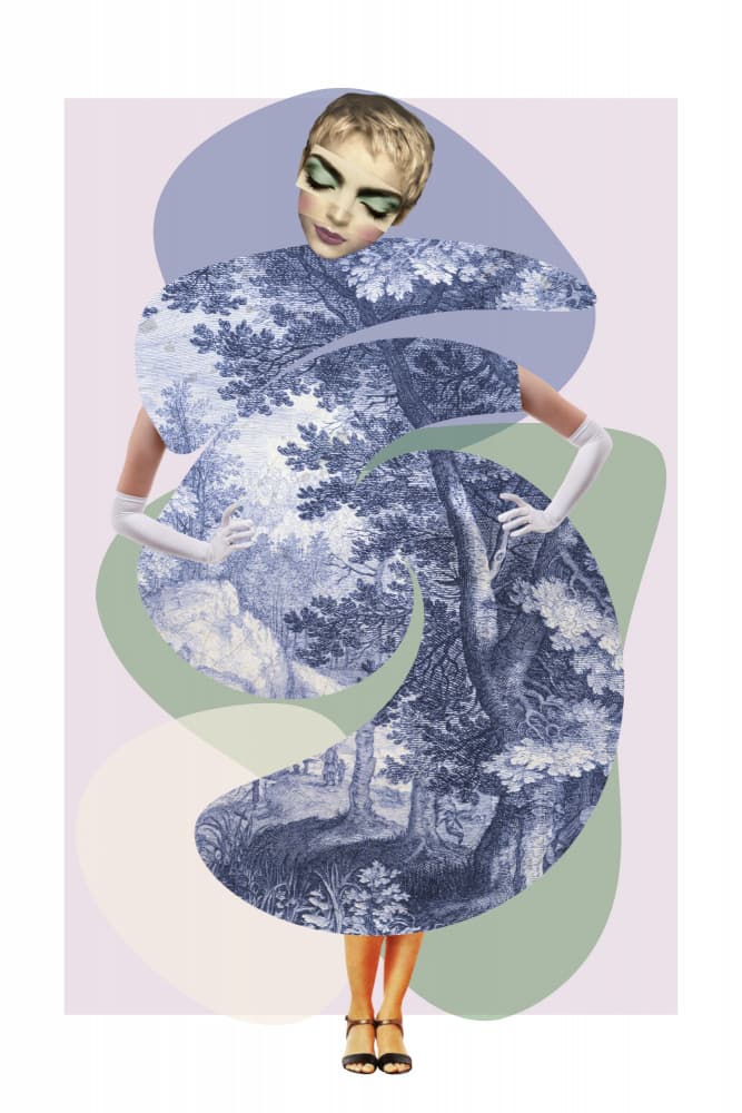 Forest Fashion Woman by Marja van den Hurk — canvas wall art