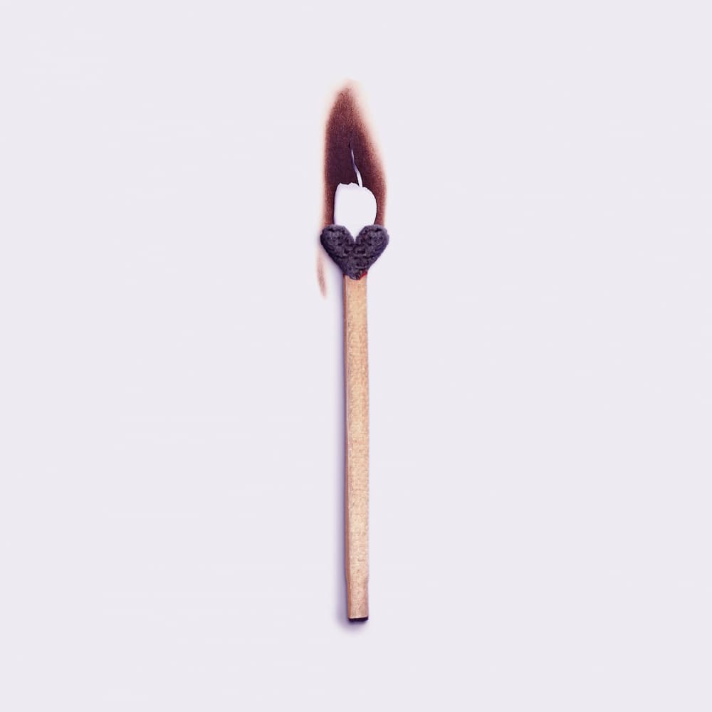 Burning Heart Match by Artem Pozdniakov — canvas wall art