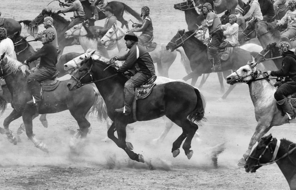 Horse Riders Galloping by Garik — canvas wall art