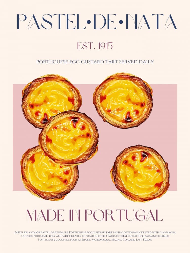 Pastel de Nata Tarts by Nazma Khokhar — canvas wall art