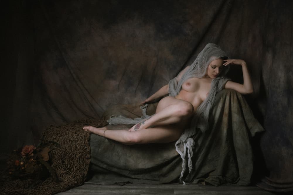 Ethereal Reclining Nude by Ruth Franke — canvas wall art
