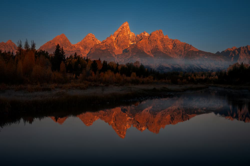 Grand Teton Sunrise Reflection by Sonya Liu — canvas wall art