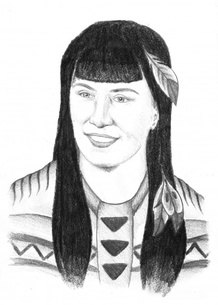 Smiling Native Woman by Kulik — canvas wall art