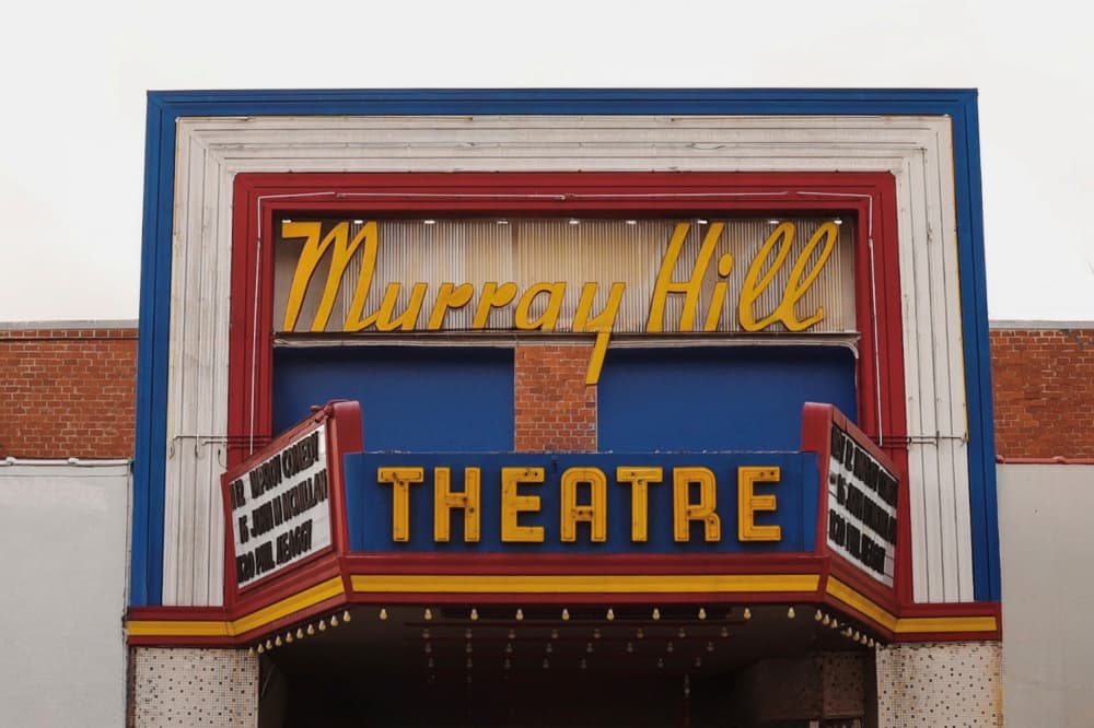 Vintage Movie Theatre Marquee by Del Mundo Imagery — canvas wall art