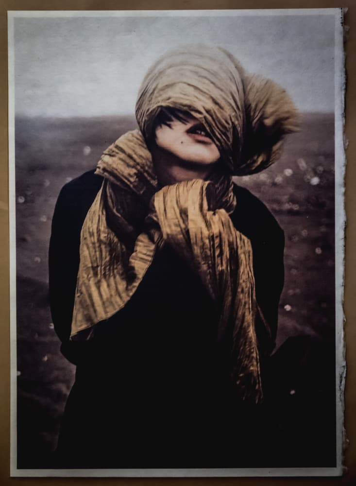 Mysterious Golden Portrait by Kurosaki Sangan — canvas wall art