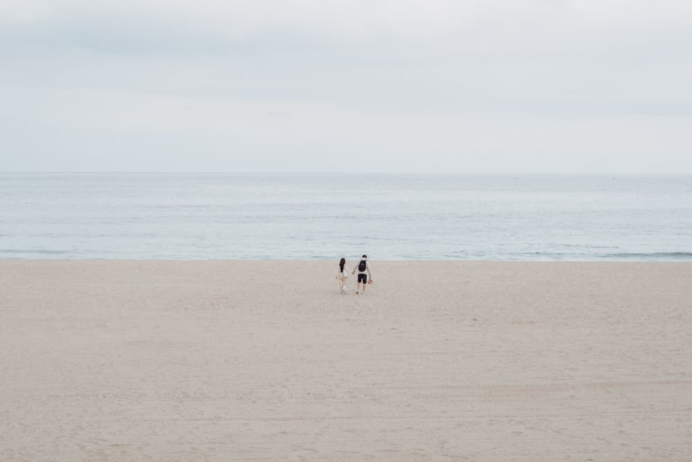 Tranquil Beach Stroll by Aimee Giles — canvas wall art