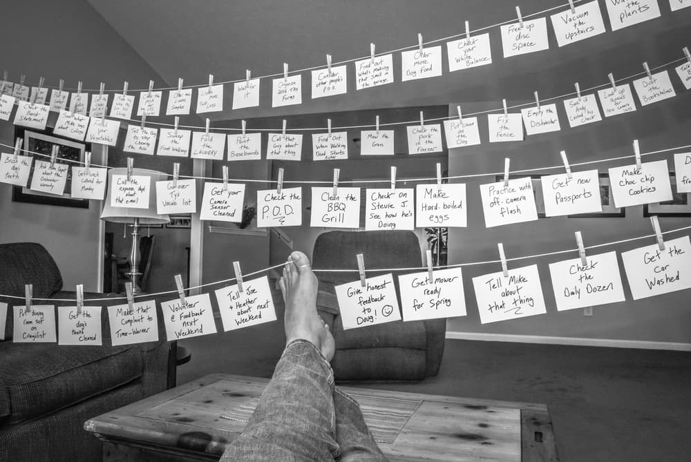 Feet Up To Do List by Mike Melnotte — canvas wall art