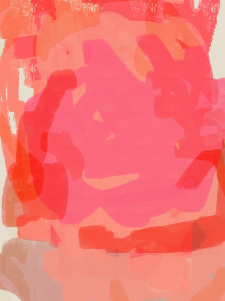 Vibrant Pink Red Abstract by Dina Dankers — canvas wall art