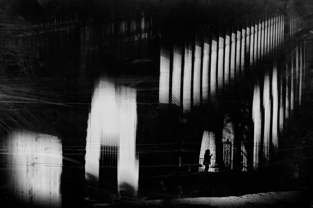 Solitary Urban Reflections by Bogdan Bouşcă — canvas wall art