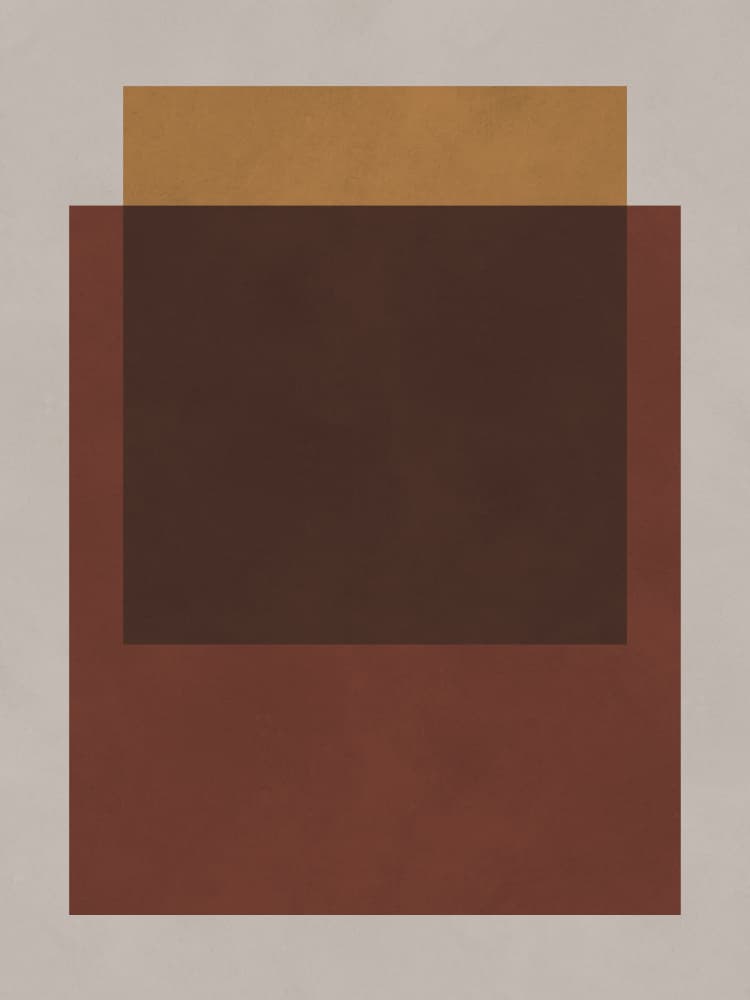 Earthy Geometric Blocks by Vitor Costa — canvas wall art