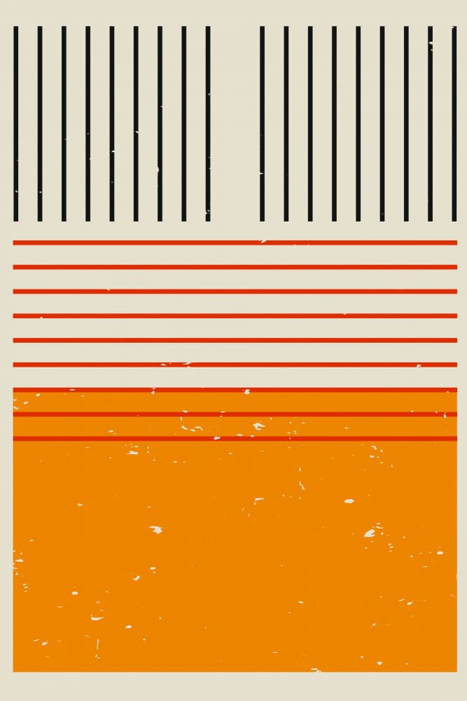 Orange Red Abstract Lines by jay stanley — canvas wall art