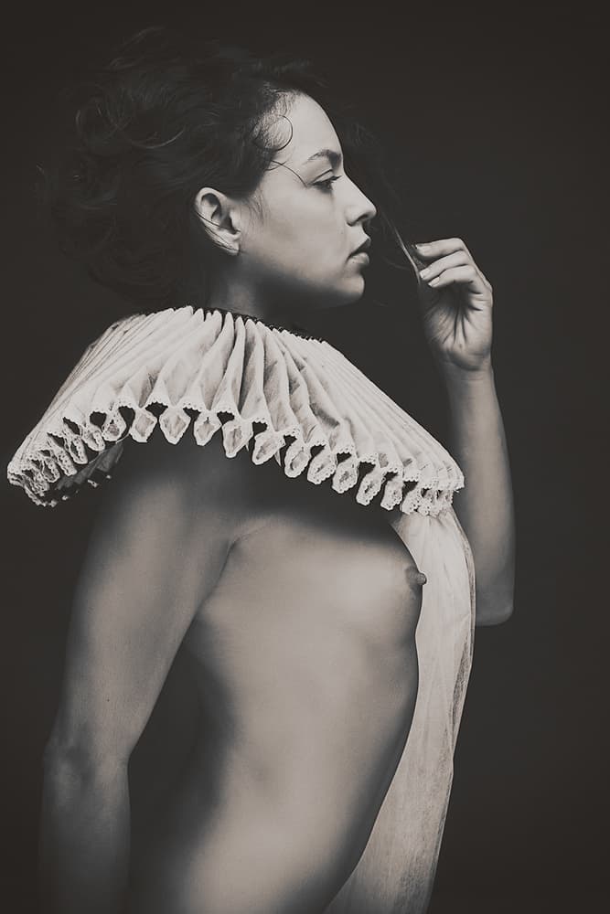 Renaissance Woman Profile by Joan Gil Raga — canvas wall art