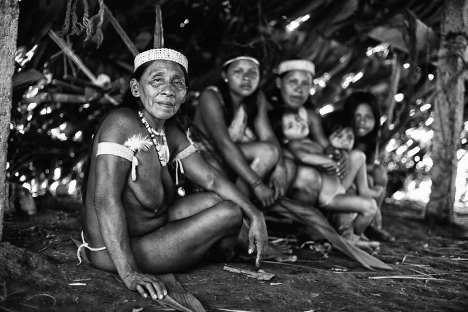 Indigenous Family Portrait by Goran Jovic — canvas wall art