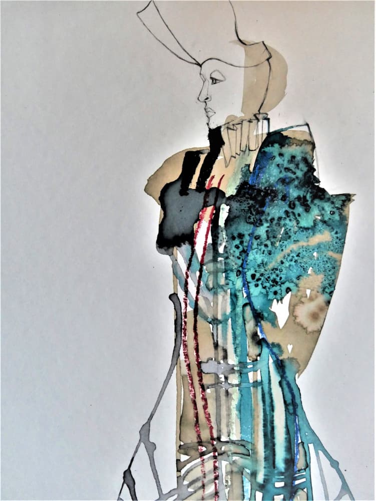 Elegant Fashion Portrait by Doris Schmitz — canvas wall art