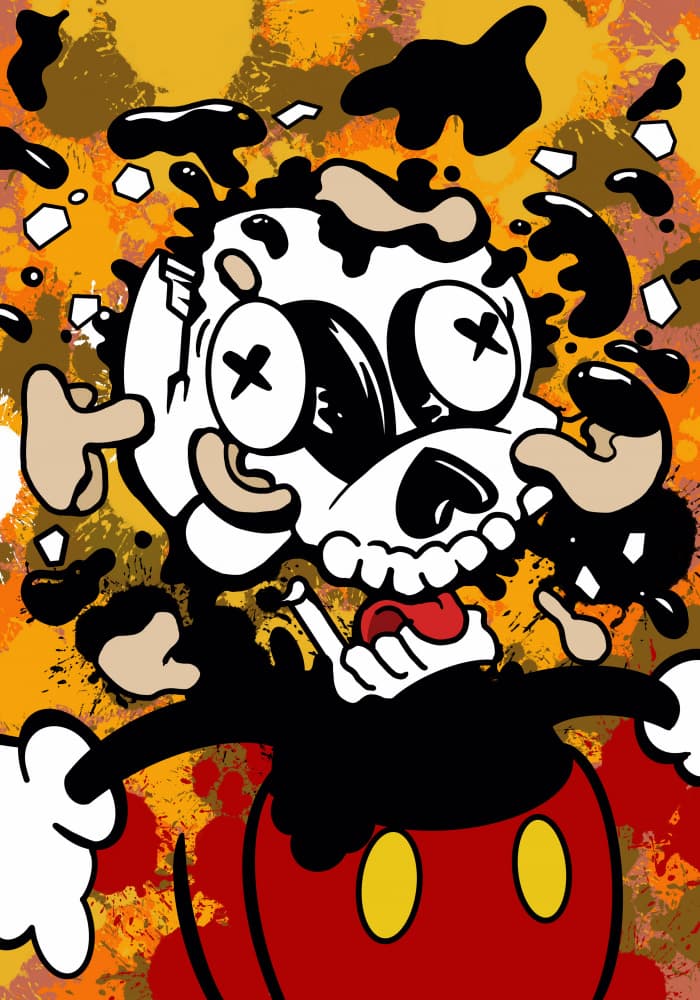 Edgy Pop Skull by Tomas Härstedt — canvas wall art