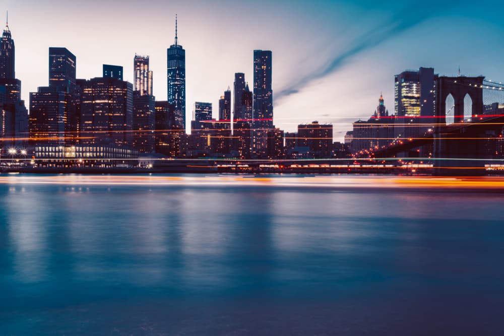 New York City Night Lights by Bethany Young — canvas wall art