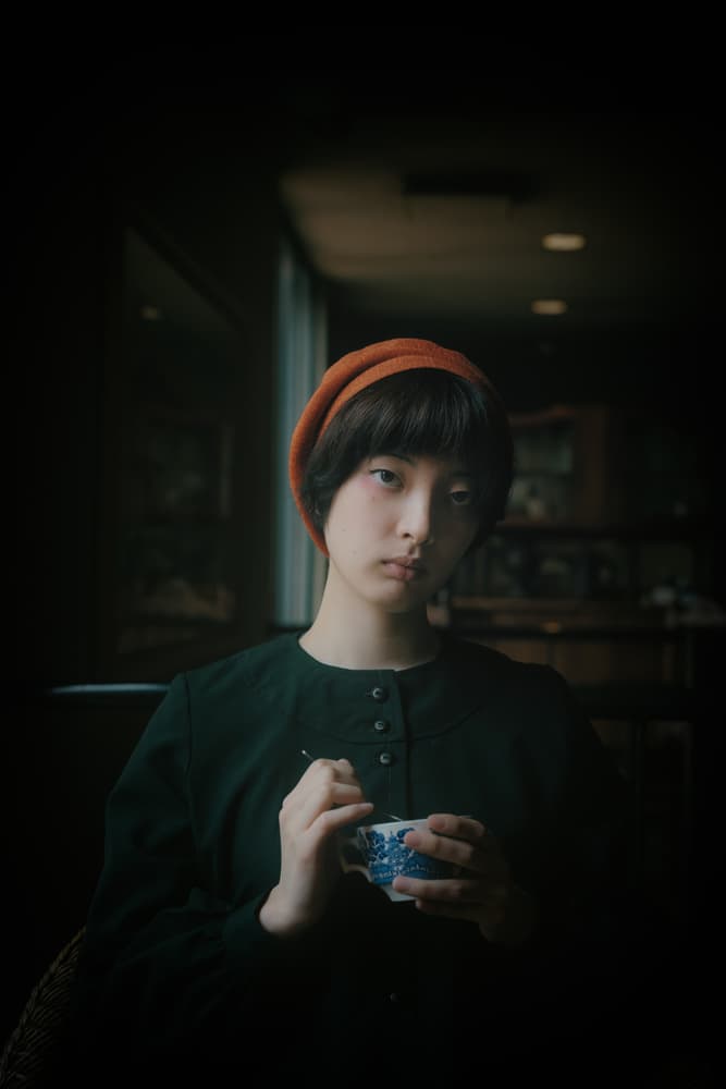 Orange Beret Moment by Nobu Ishijima — canvas wall art