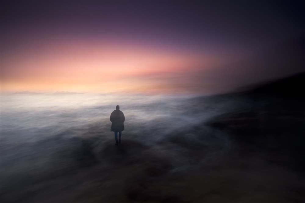 Solitary Sunset Shore by Santiago Pascual Buye — canvas wall art
