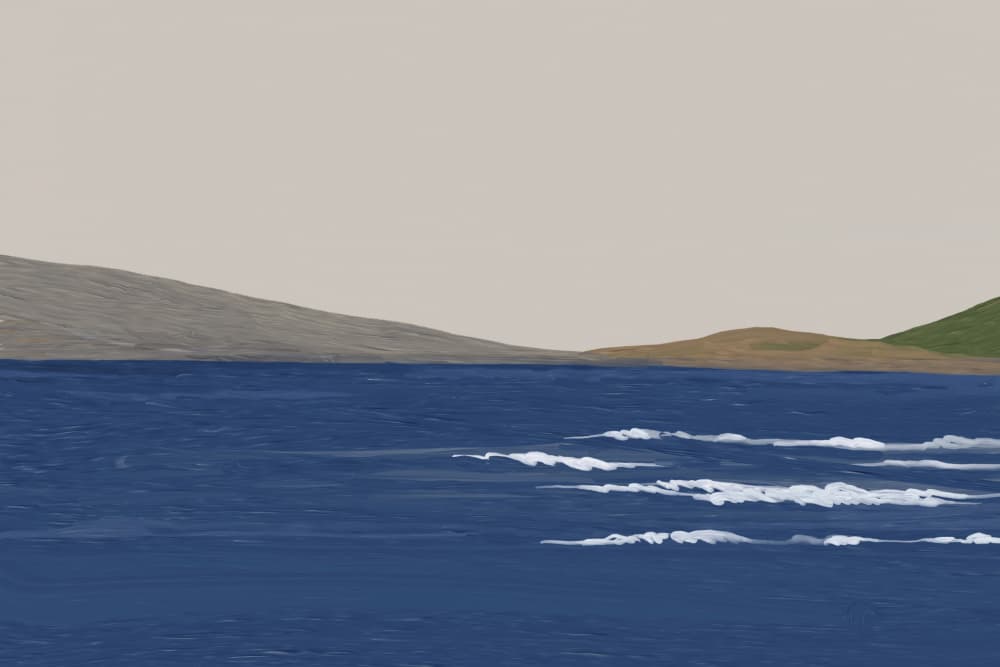 Serene Water Landscape by Josie George — canvas wall art