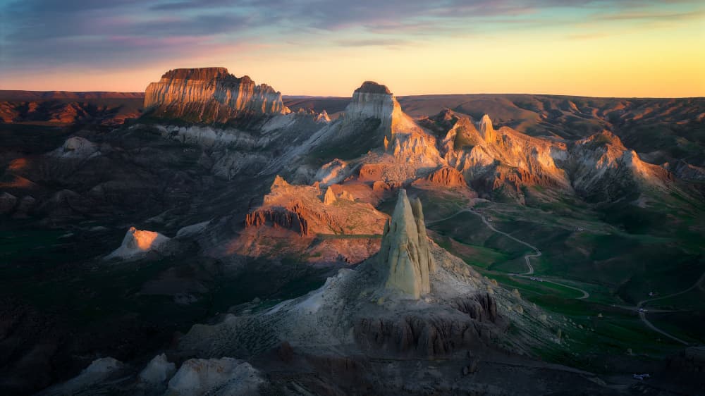 Golden Desert Formations by Ricardo Gayan — canvas wall art