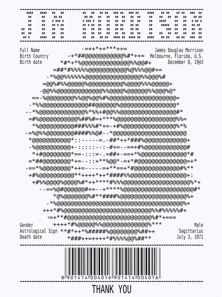 Retro Text Portrait by Doa Project — canvas wall art