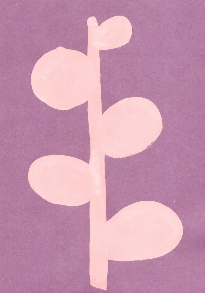 Pink Botanical Growth by Santhosh ch — canvas wall art