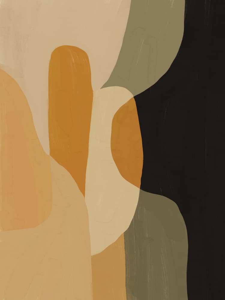 Earthy Abstract Shapes by Little Dean — canvas wall art