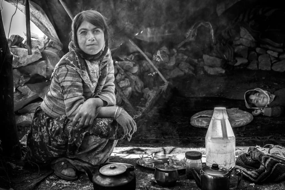 Girl's Gaze in Shelter by Mohammadreza Momeni — canvas wall art