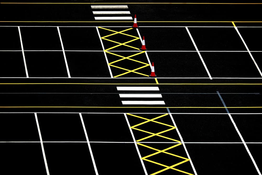 Geometric Road Markings by Hans-Wolfgang Hawerkamp — canvas wall art