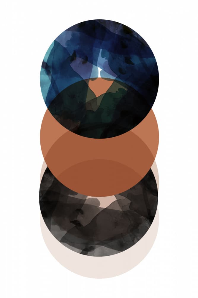 Abstract Earthy Circles by casa cartissi — canvas wall art