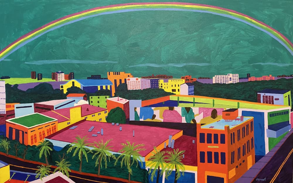 Rainbow Over Clearwater by Sue Graef — canvas wall art
