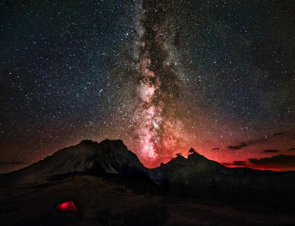 Milky Way Mountain Camp by Radojica Jevric fotorax — canvas wall art