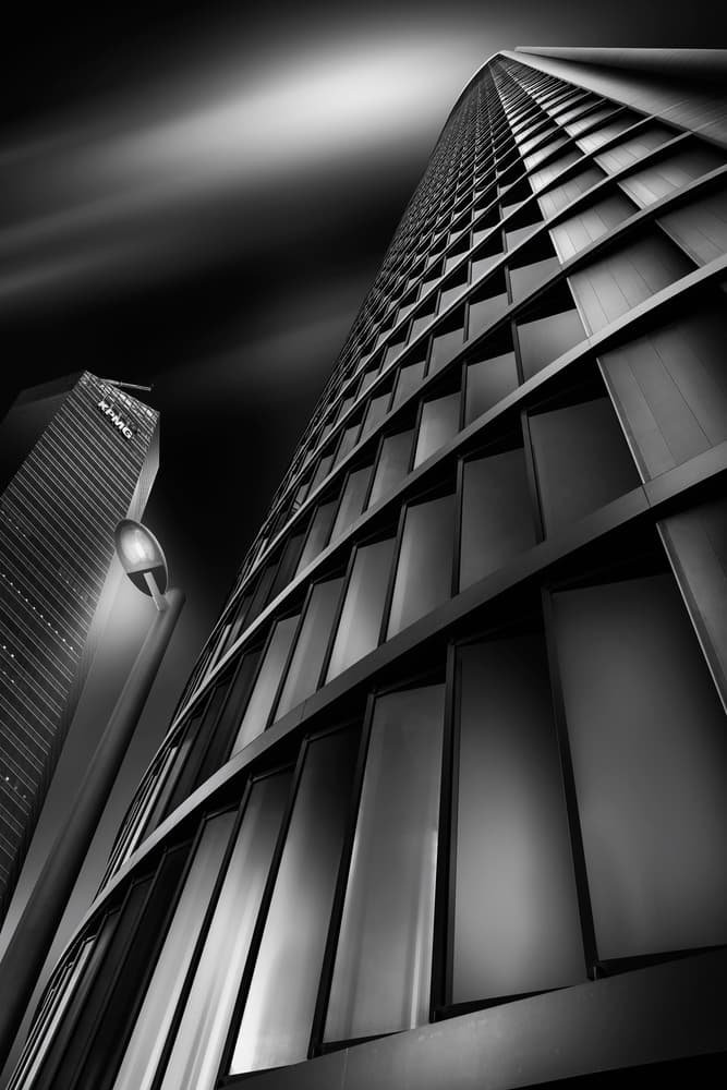 Geometric City Tower by Jorge Ruiz Dueso — canvas wall art