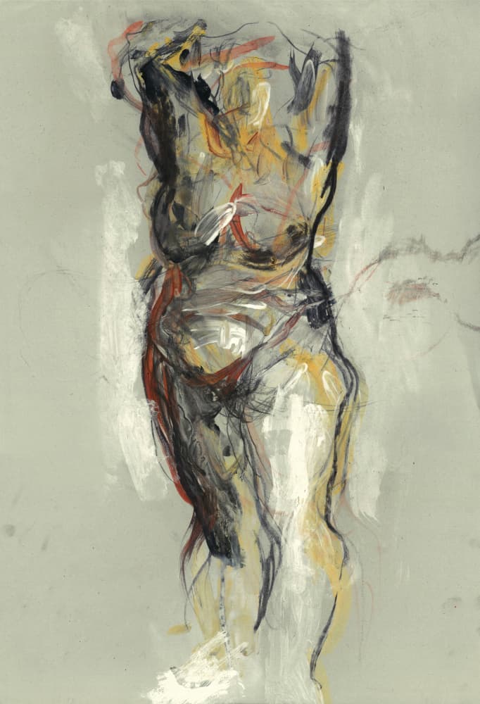 Expressive Nude Study by Ute Rathmann — canvas wall art