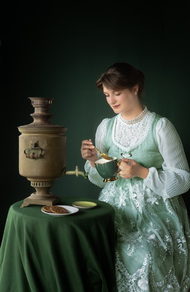 Vintage Tea Time by Ionel Onofras — canvas wall art