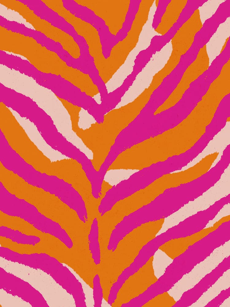 Pink tiger by Treechild — canvas wall art