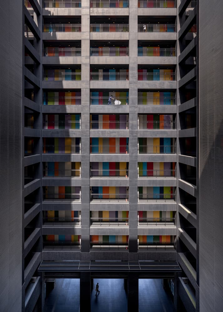 Colorful Urban Facade by Marco Tagliarino — canvas wall art