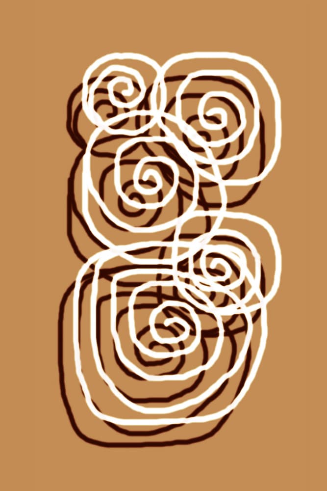 Curling Abstract Swirls by Christina Sillen — canvas wall art