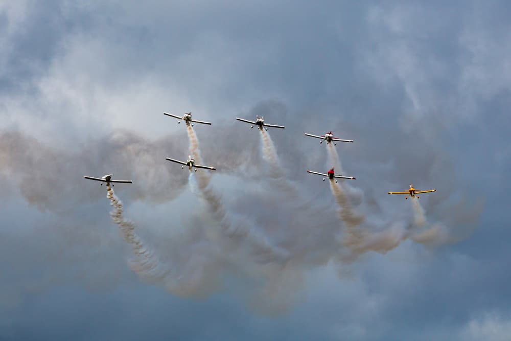 Aerobatic Sky Formation by Leif Løndal — canvas wall art
