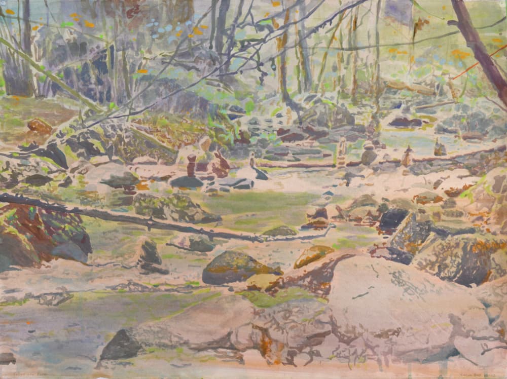 Peaceful Forest Stream by Karin Bos — canvas wall art