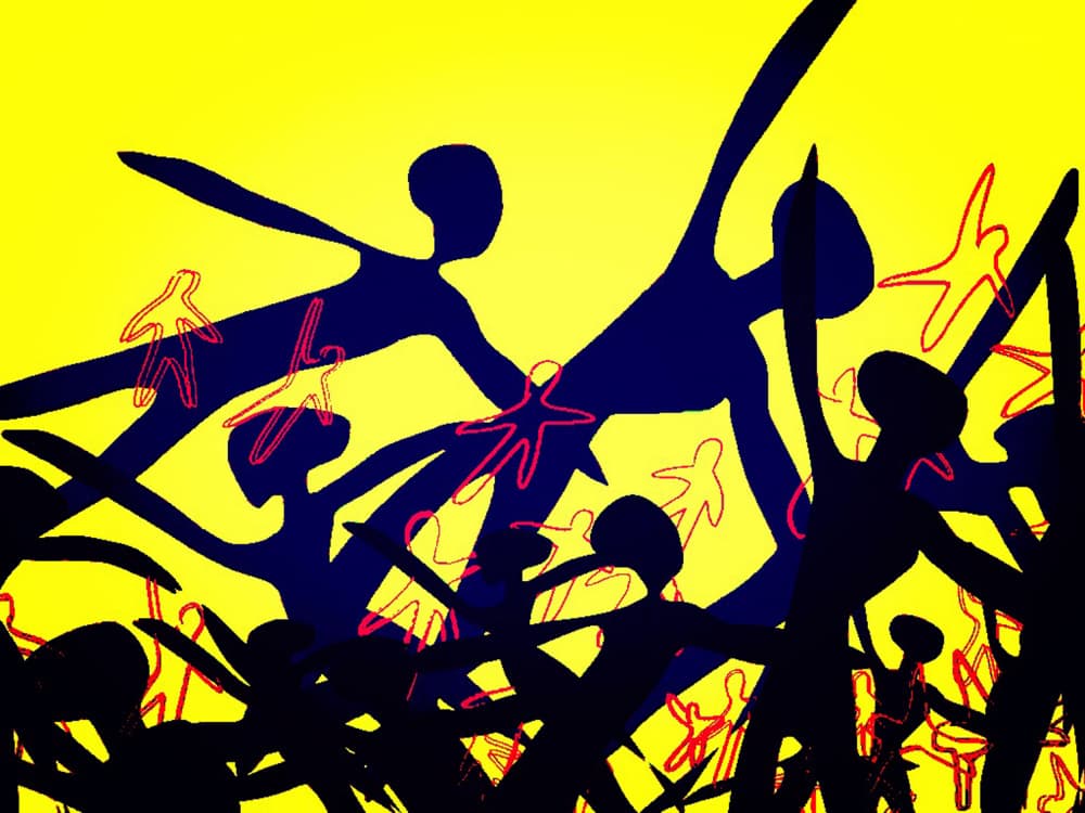 Dynamic Abstract Figures by Jocelyn Wortley — canvas wall art
