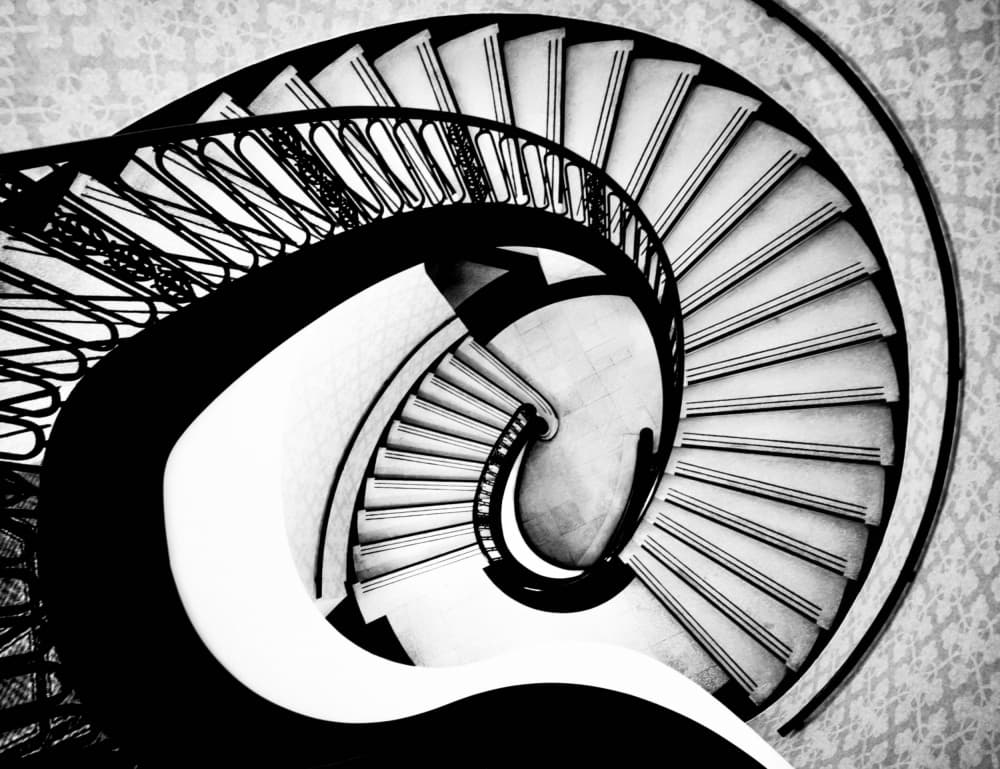 Winding Spiral Stairs by Rob Darby — canvas wall art