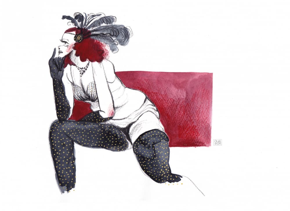Mysterious Flapper Glamour by Olga Skomorokhova — canvas wall art