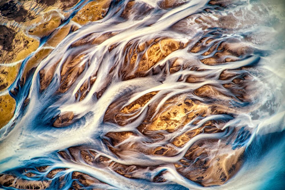 Braided River Landscape by Judith Kuhn — canvas wall art